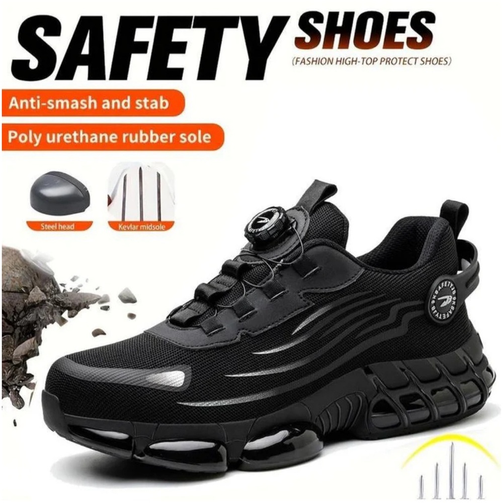 Steel toe safety work shoes